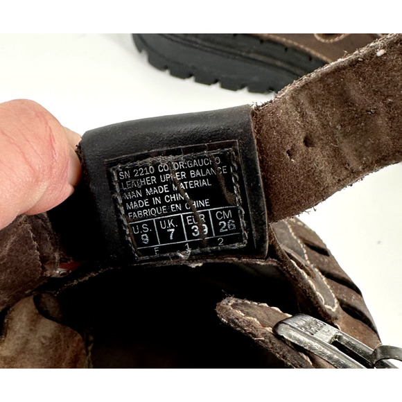 Vintage Jammers Brown Leather Platform Fisherman Sandals - Picture 11 of 12